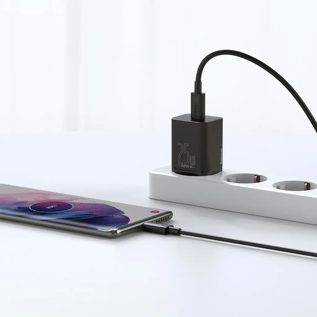 Baseus Caricabatterie USB-C 25W + Cavo Type-C To Type-C (1m) Black TZCCSUP-L01.webp