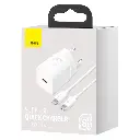 Baseus Caricabatterie USB-C 25W + Cavo Type-C To Type-C (1m) White TZCCSUP-L02.webp