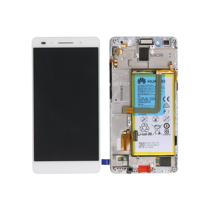 Display Lcd Huawei Honor 7 PLK-L01H white con batteria 02350MFQ