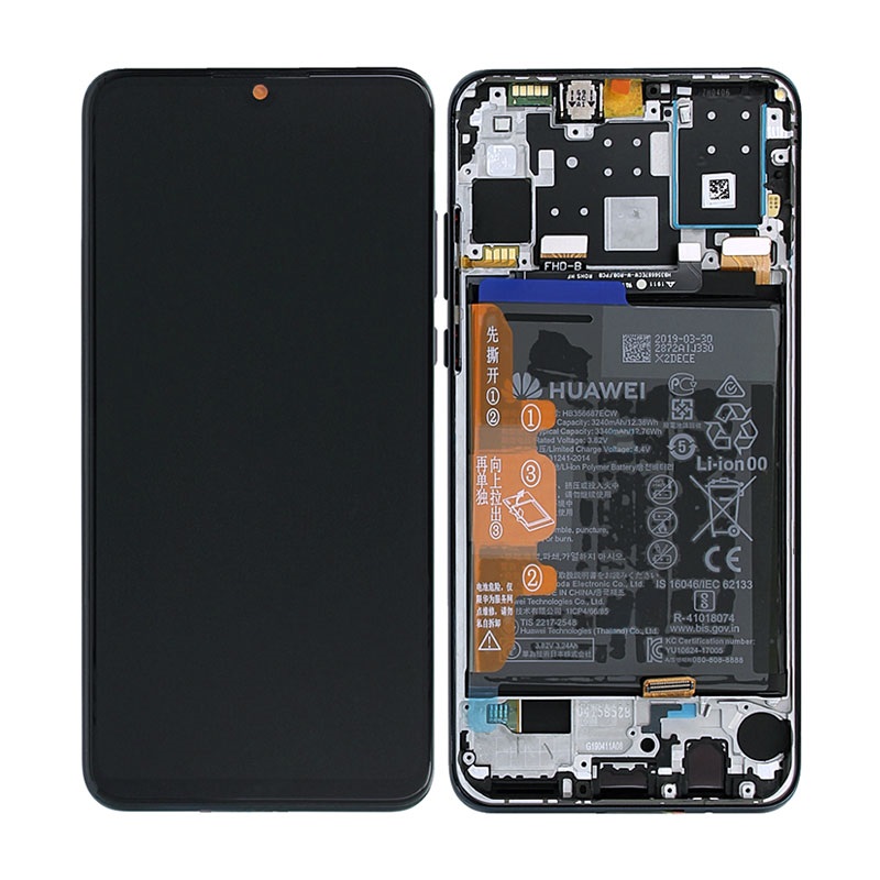 Display Lcd Huawei P30 Lite black con batteria 02352RPW