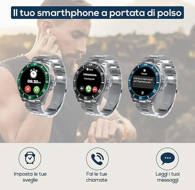 Niah Smartwatch con Chiamata Neptune Blue NH-NEPTUNE-BL.webp