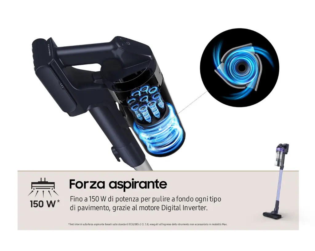 Samsung Aspirapolvere Jet 60 Turbo Senza Fili 0.8LT 21.6V VS15A6031R4 Violet.webp