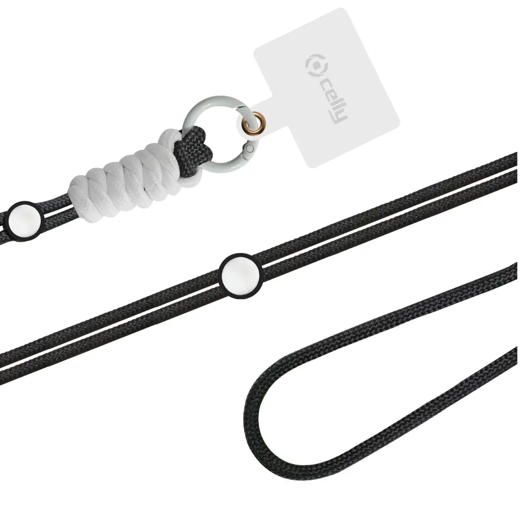 Celly Laccio Da Collo In Nylon Con Badge 1,2 (m) Black LACETNYLBK.webp