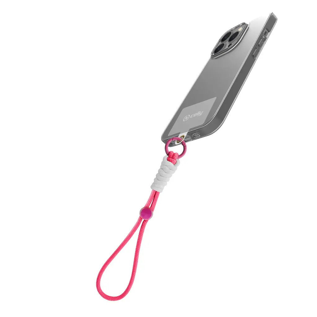 Celly Laccio Da Collo In Nylon Con Badge 1,2 (m) Pink Fluo LACETNYLPKF.webp