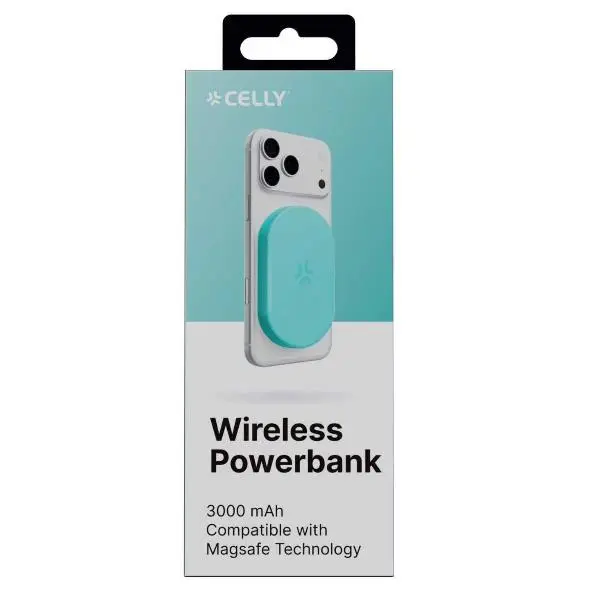 Celly Power Bank 3000mAh 5W Con MagSafe Mini Torque MAGMINIPB3000TU.webp