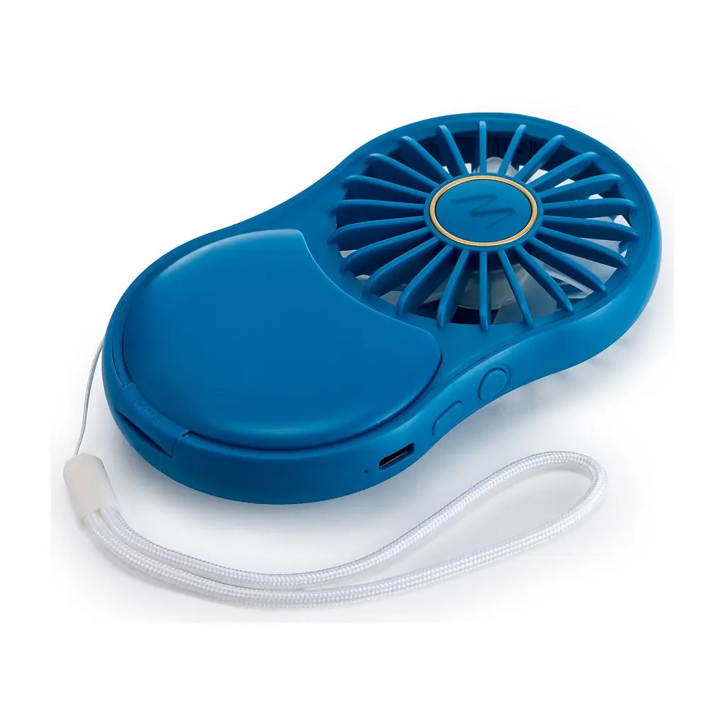 Muitomas Mini Ventilatore Portatile Con Specchio e Luce Blue MIRRORFANBL.webp