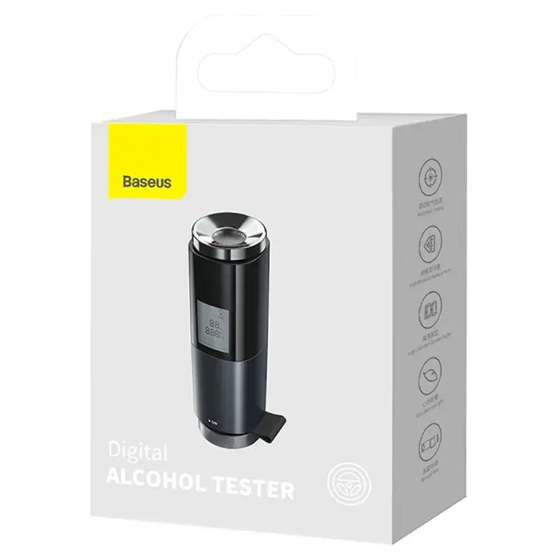 Baseus Etilometro Alcohol Tester Portatile Digitale Black CRCX-01.webp