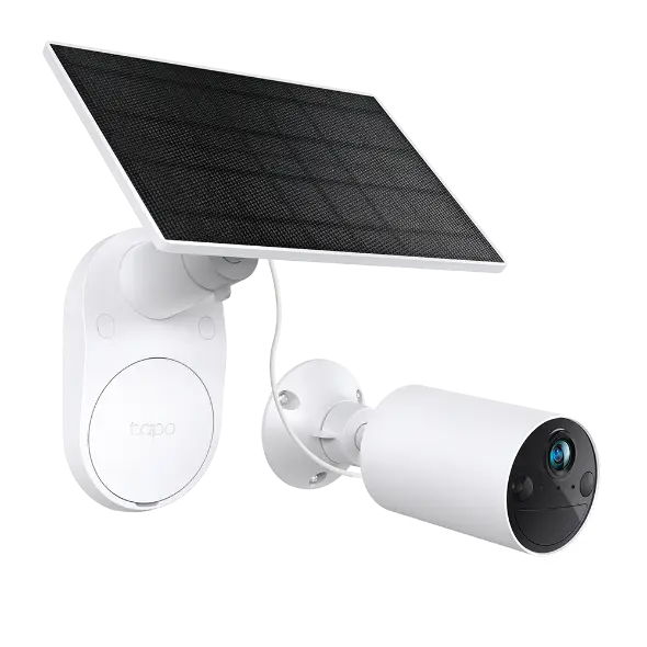 Tapo Smart Camera TC82KIT Outdoor Indoor 2K Con Pannello Solare White .webp