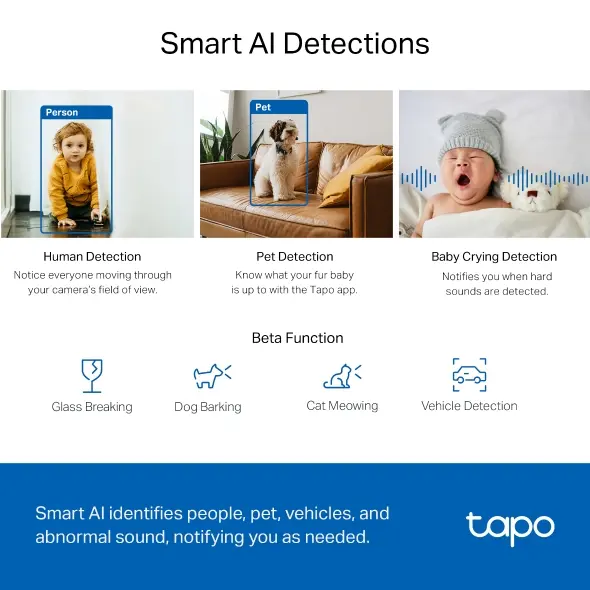 TP-Link Tapo Smart Camera Indoor TC72 2K Con Smart AI White.webp