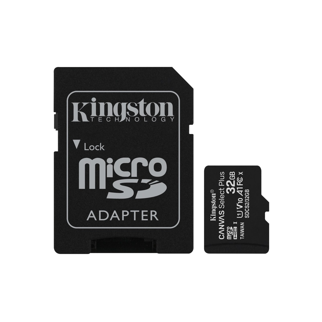 MicroSd 32GB Kingston classe 10 SDCS2/32GB micSDHC canvas select plus 100R con adattatore