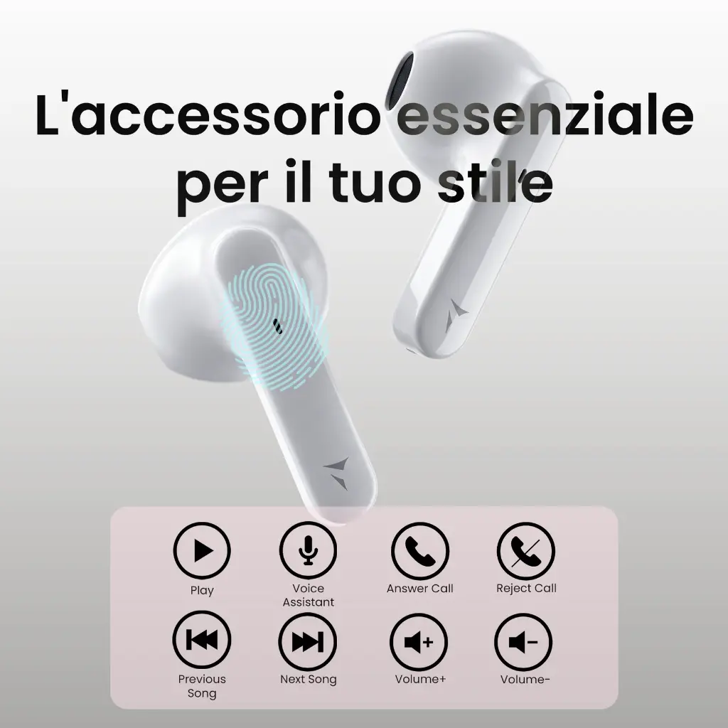 Techmade Auricolari Bluetooth Con Box Di Ricarica Super Slim White TM-T51-WH.webp
