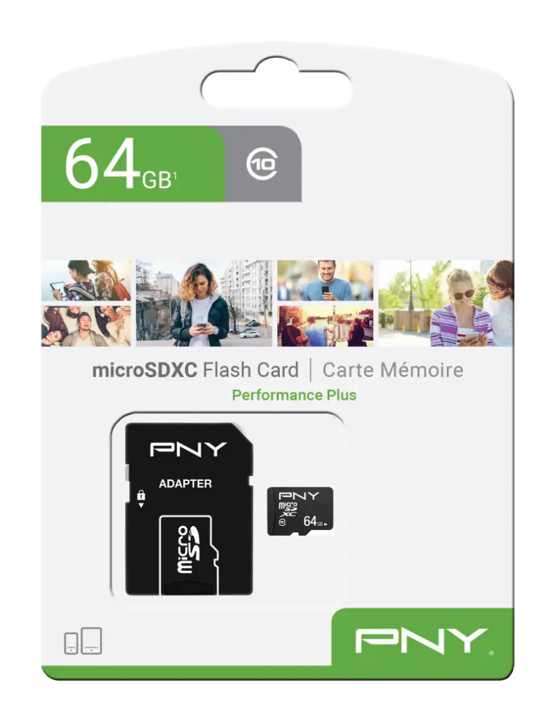 PNY Micro SD 64GB Performance Plus P-SDU64G10PPL-GE.webp