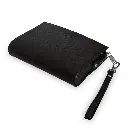 Etres Pochette in Semipelle con Zip e Tracolla Black ET-HB001.webp