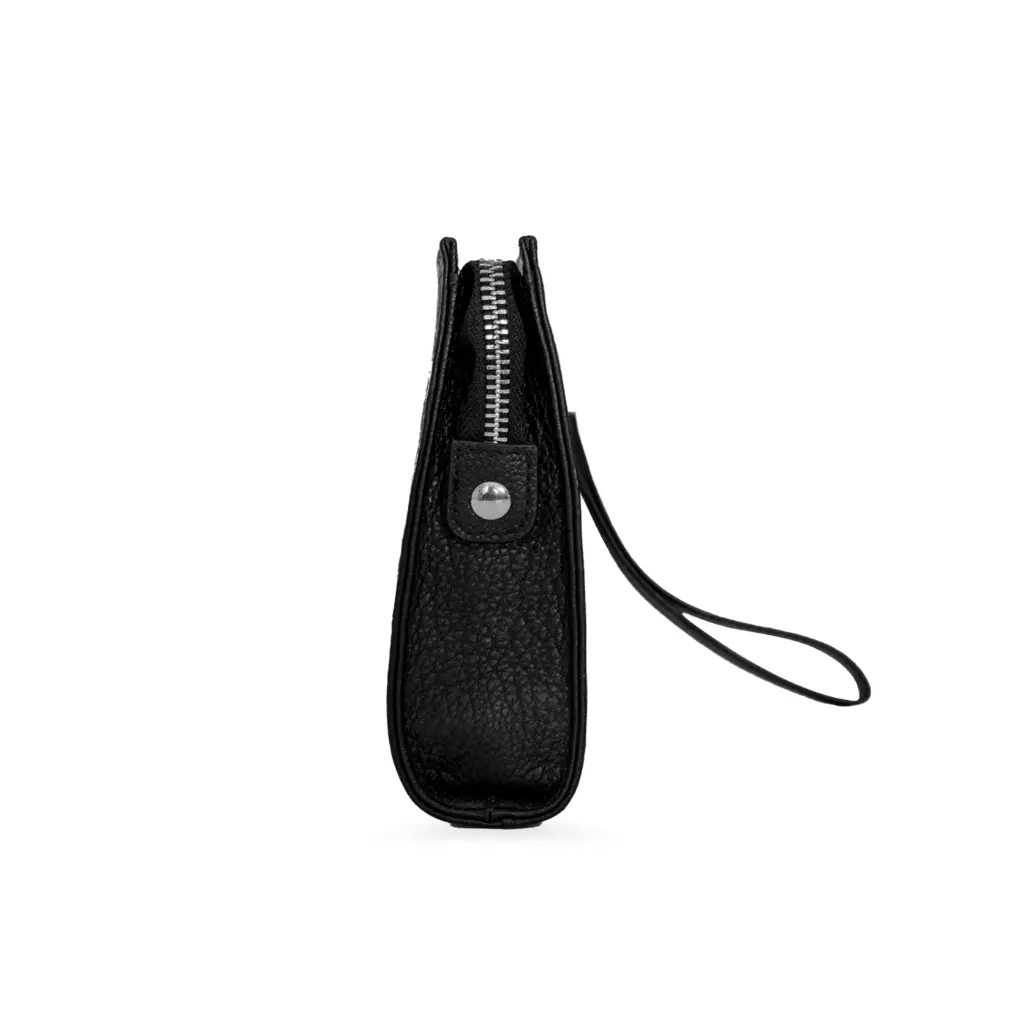 Etres Pochette in Semipelle con Zip e Tracolla Black ET-HB001.webp