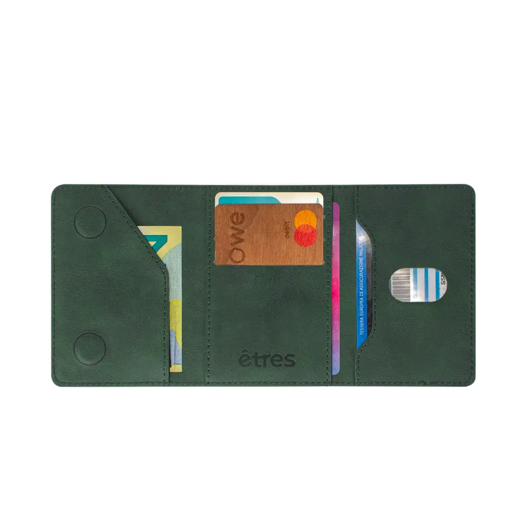 Etres Smart Wallet Basic con Localizzatore GPS Find My Phone Green ET-TK003.webp