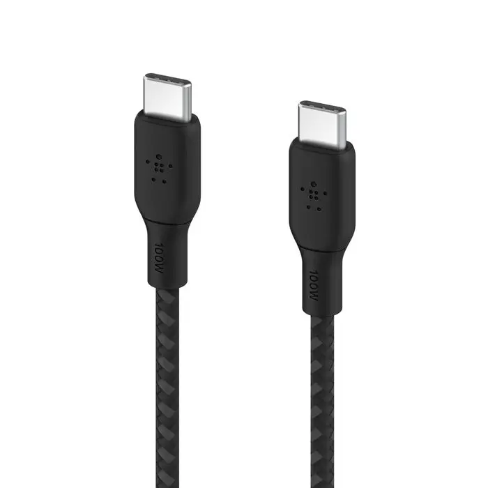 Belkin Cavo Dati Type-C to Type-C 100W 3 m In Nylon Black CAB014BT3MBK.webp