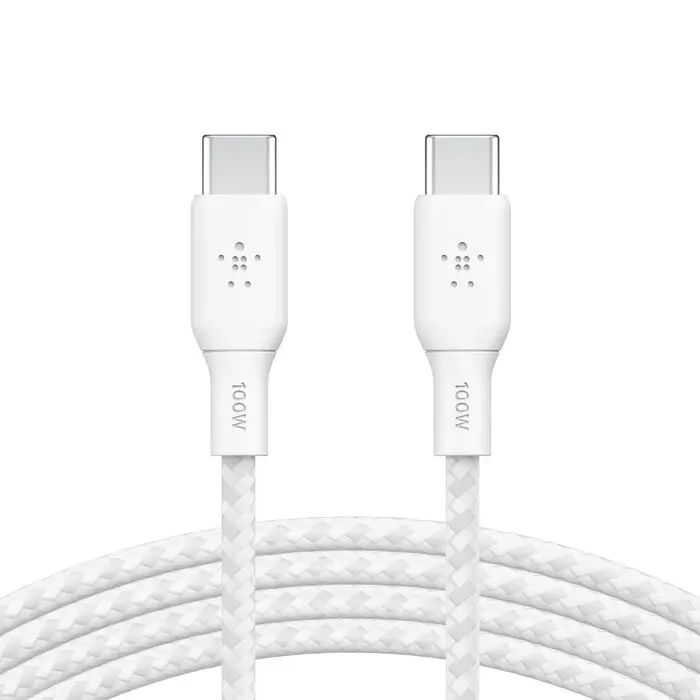 Belkin Cavo Dati Type-C to Type-C 100W 3 m In Nylon White CAB014BT3MWH.webp