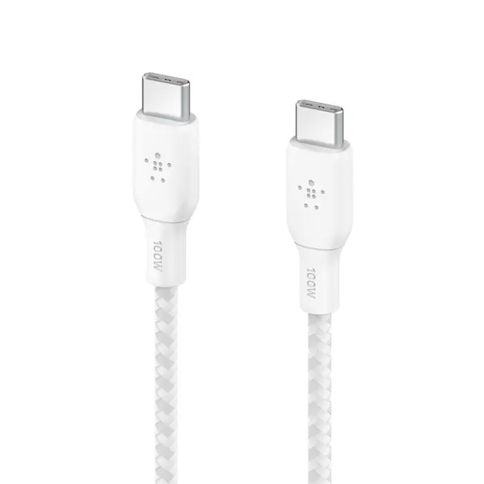 Belkin Cavo Dati Type-C to Type-C 100W 3 m In Nylon White CAB014BT3MWH.webp