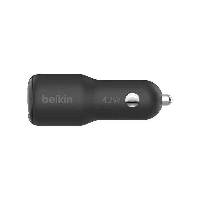 Belkin Caricabatterie per Auto 2 Porte (USB+USB-C) 42W Black CCB005BTBK.webp