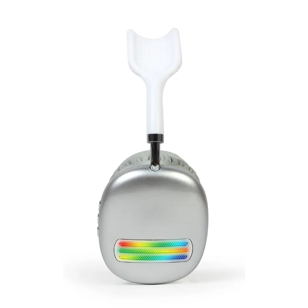 Gembird Cuffia Wireless Con Luce LED Silver BHP-LED-02-W.webp