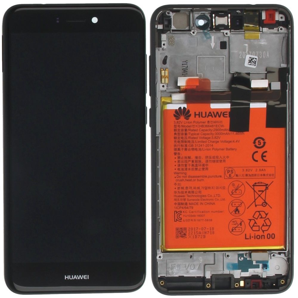 Huawei Display LCD P8 Lite 2017 Honor 8 Lite Black Con Batteria 02351CTJ 02351DMR 02351VBT