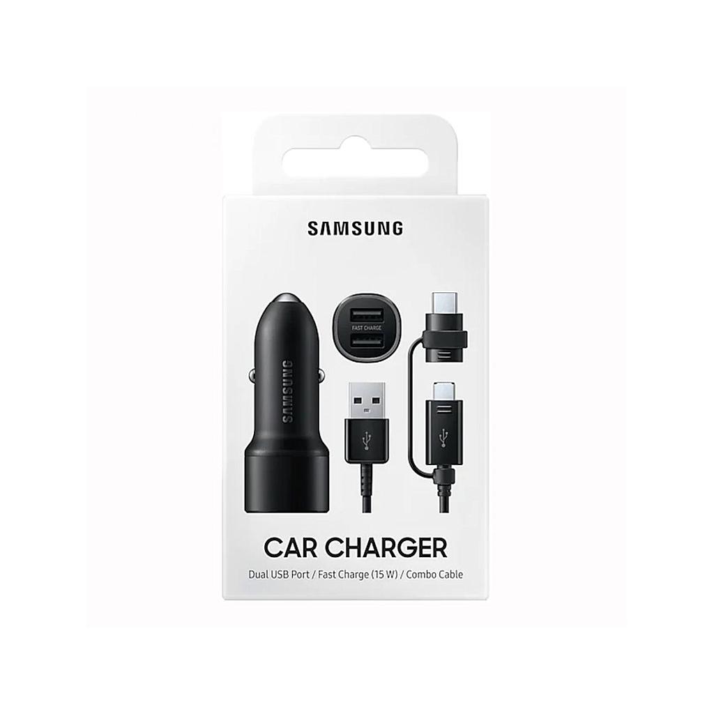 Samsung Charger for Auto 2 Ports (2 USB) + Cable Type-C Black EP-L1100WBEGWW
