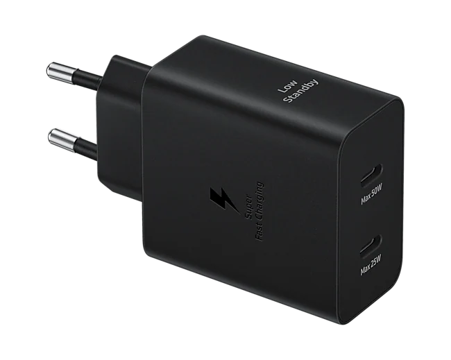 Samsung Charger 2 Ports (USB-C) 50W + Cable Type-C To Type-C Black EP-T5020XBEGEU