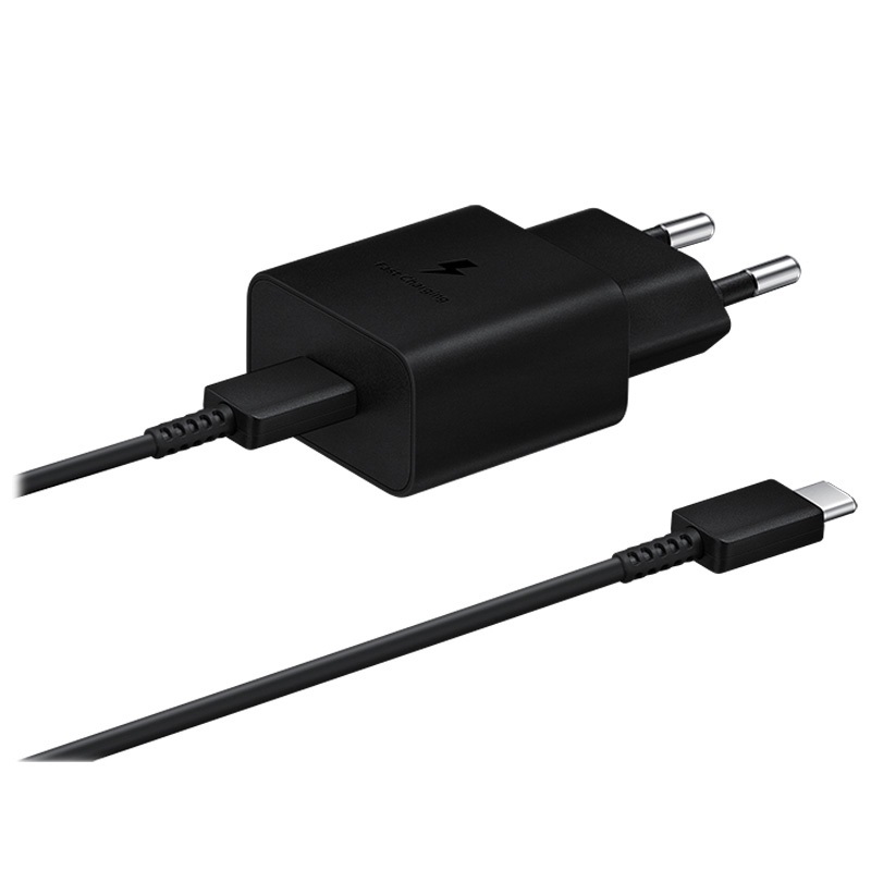 Samsung Charger USB-C 15W + Cable Type-C Fast Charge Black EP-T1510XBEGEU