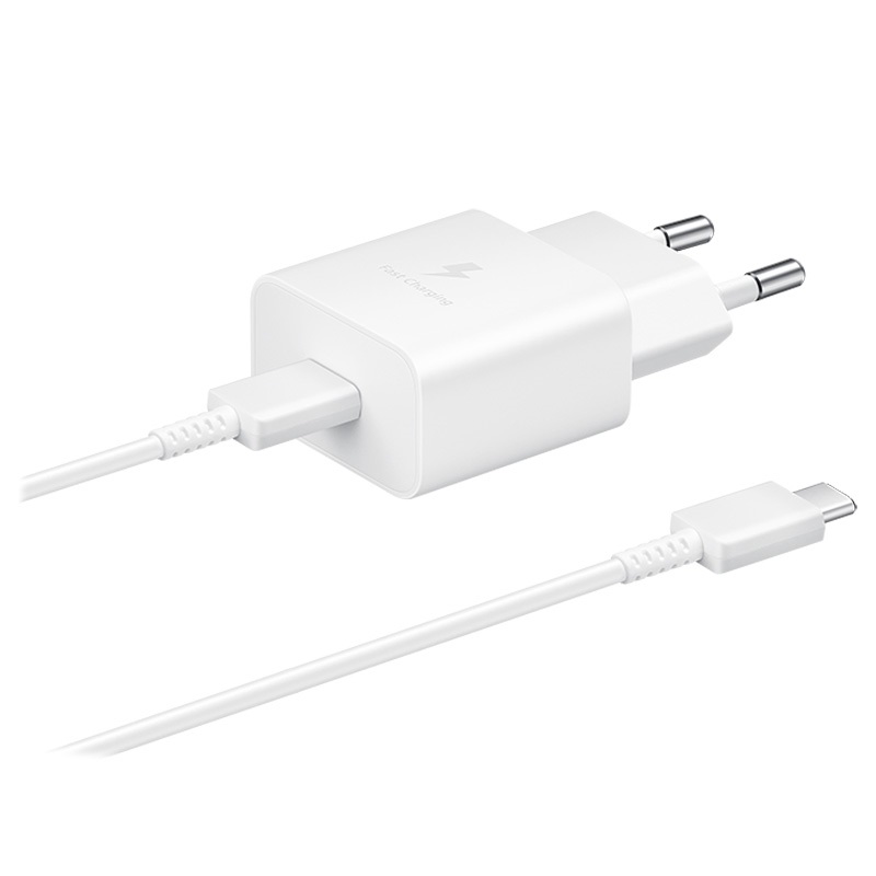 Samsung Caricabatterie USB-C 15W + Cavo Type-C Fast Charge White EP-T1510XWEGEU