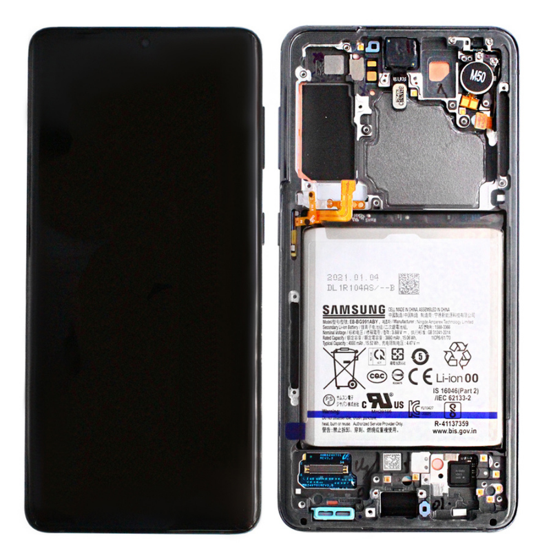 Samsung Display LCD S21 5G SM-G991B GH82-24716A Grey With Battery