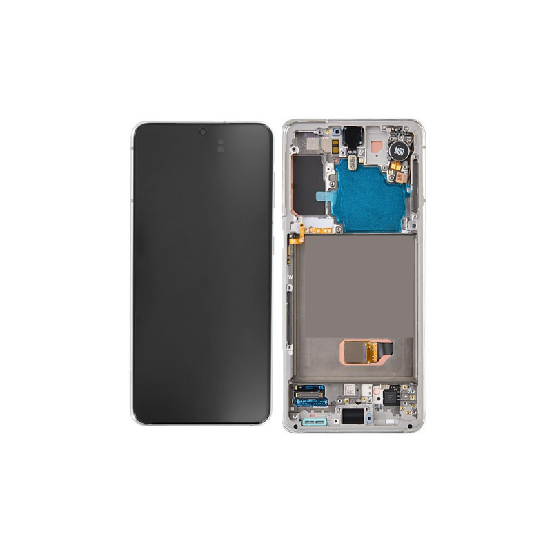 Samsung Display LCD S21 5G SM-G991B GH82-24544C GH82-24545C White Con Camera 