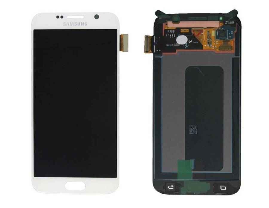 Samsung Display LCD S6 SM-G920F White GH97-17260B 
