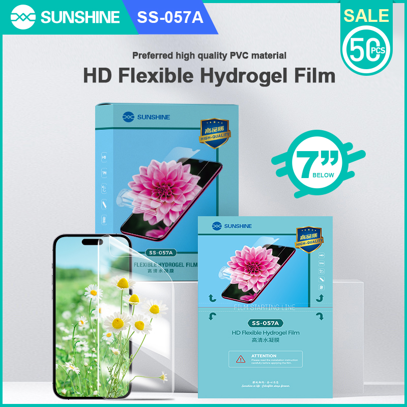 Sunshine Hydrogel Film Clear Flexible 50 Pcs SS-057A