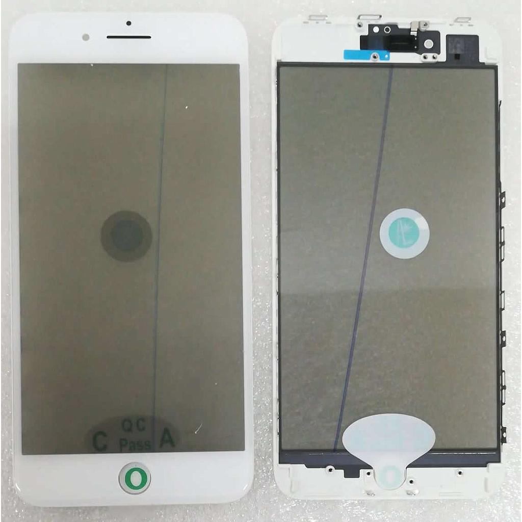Vetro Lcd per iPhone 8 Plus white con frame, oca e polarizer