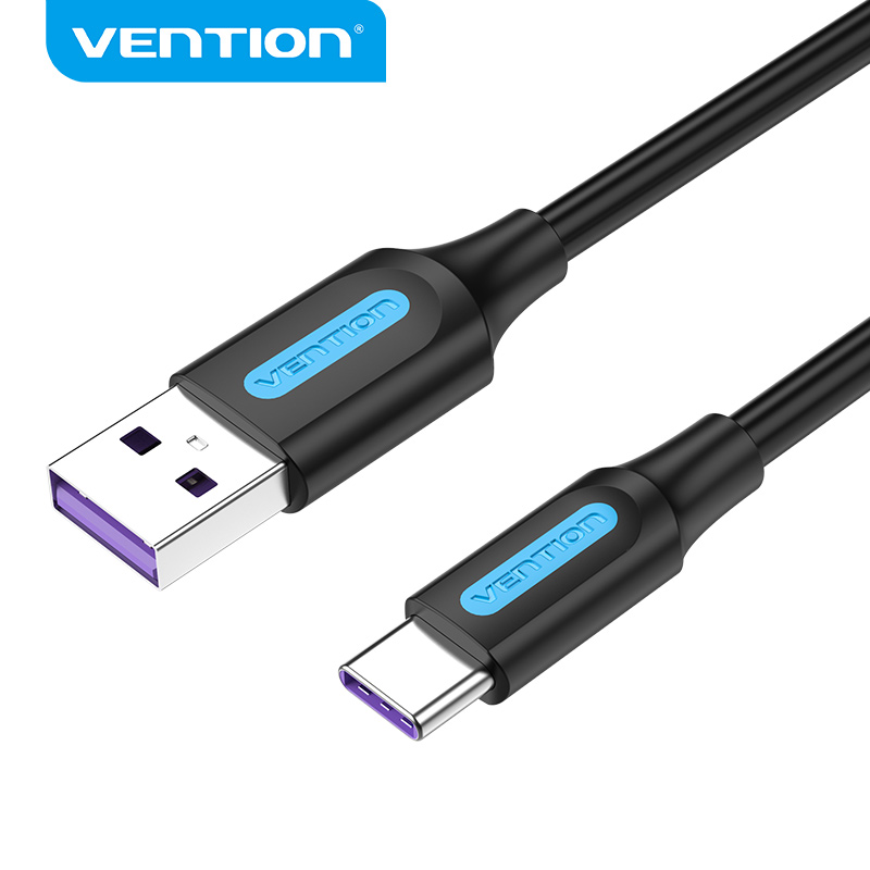 Vention Cavo Dati USB to Type-C (1m) 5A PVC Black CORBF