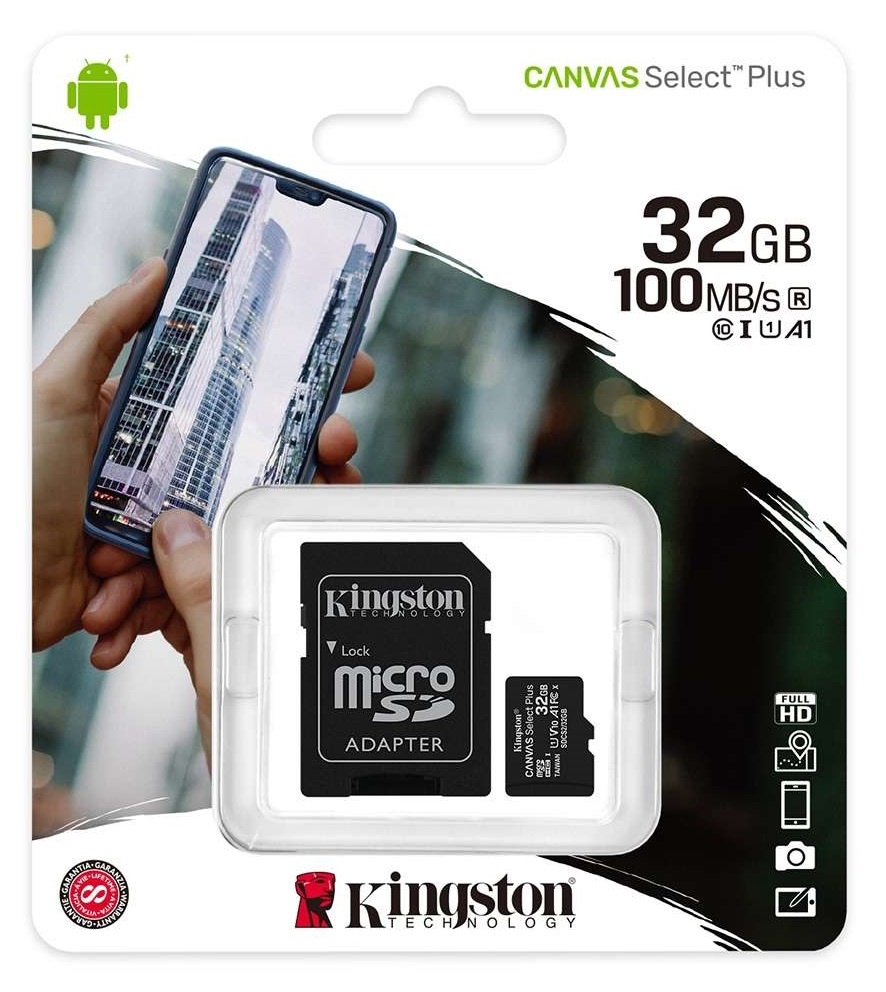 Kingston Micro SD 32GB canvas select plus SDCS2/32GB