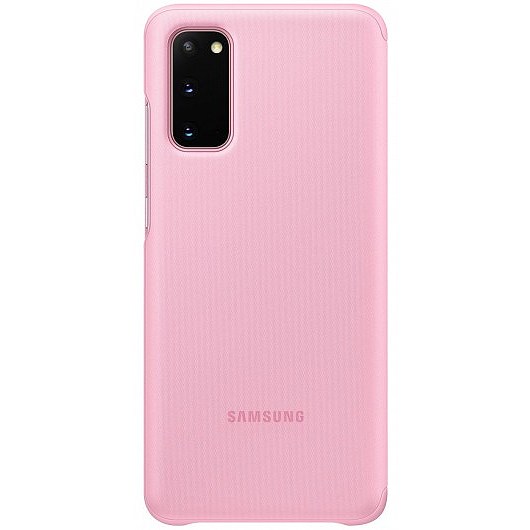 Custodia Samsung S20 clear view cover pink EF-ZG980CPEGEU