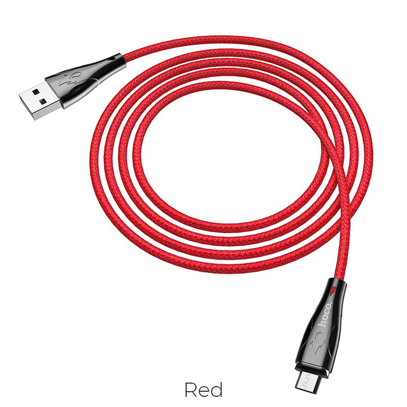 Hoco data cable micro USB 3.0A 1.2mt blaze magnetic red U75