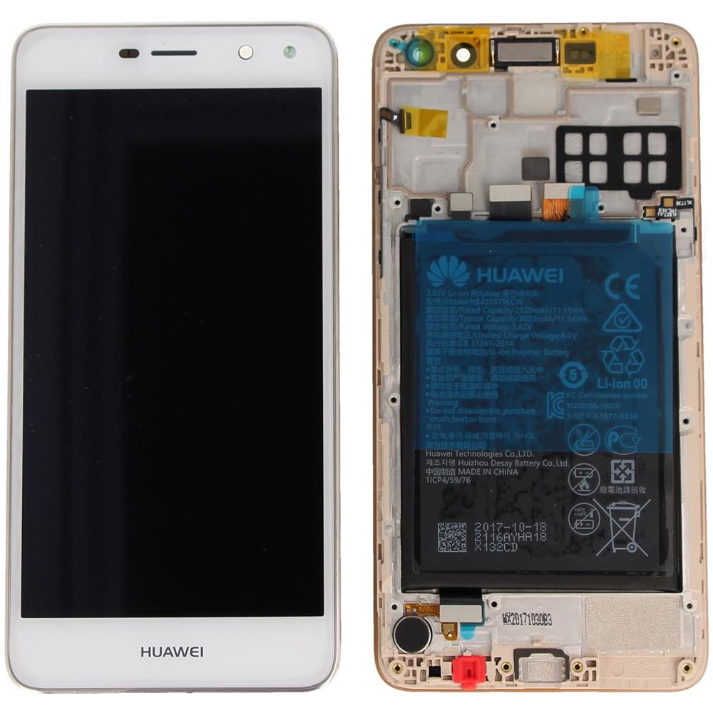 Huawei Display Lcd Y5 2017 Y6 2017 Nova Young white gold with battery 02351DME