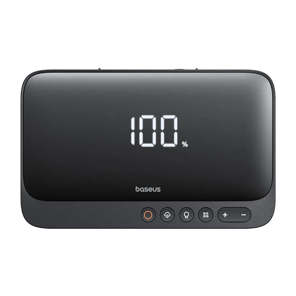 Baseus Jump Starter Power Bank 6000mAh 4 in 1 con Torcia e Compressore Black C00245902111-00