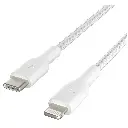 Belkin Data Cable Type-C to Lightning 1m In Nylon White (MFI) CAA004BT1MWH