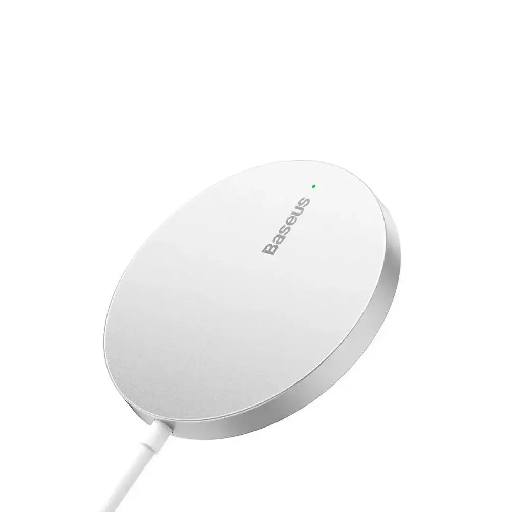 Baseus Charger Wireless 15W MagSafe Simple Mini 3 Silver CCJJ040012