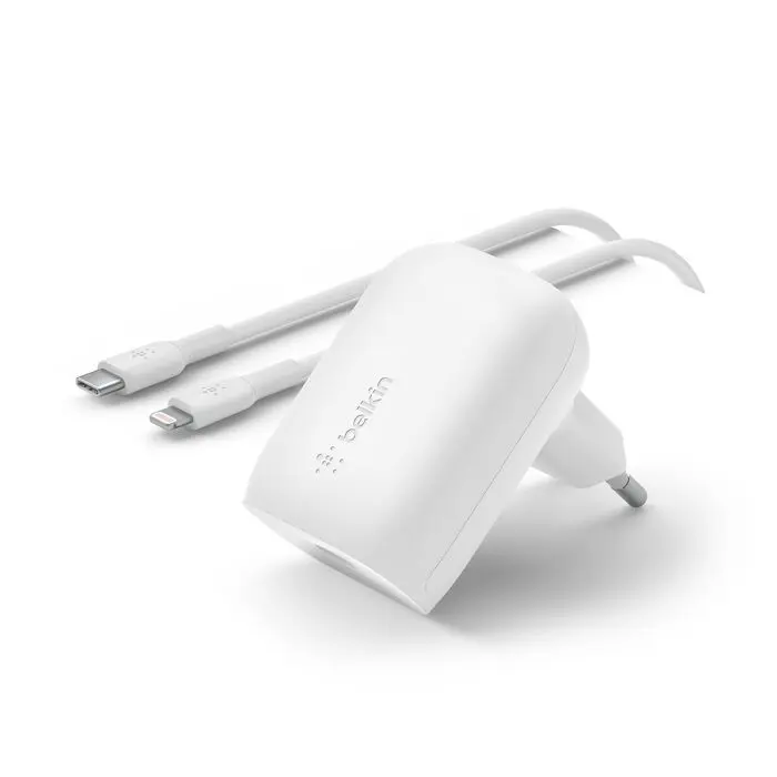 Belkin Charger USB-C 30W + Cable Type-C to Lightning White WCA005VF1MWH-B5