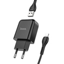 Hoco Caricabatterie USB + cable Lightning 2.1A black N2