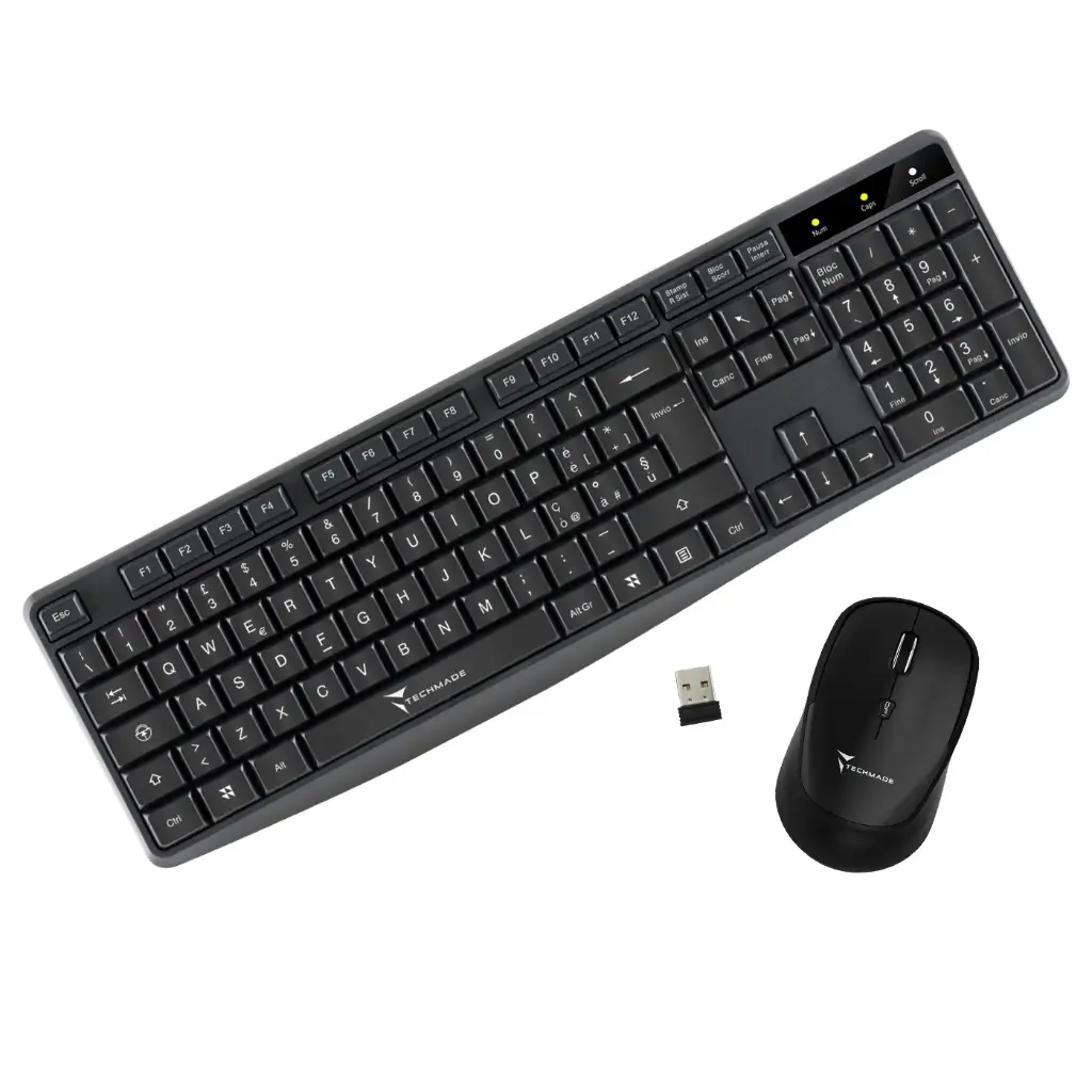 Techmade Kit Mouse and Keyboard Wireless Black TM-KM001