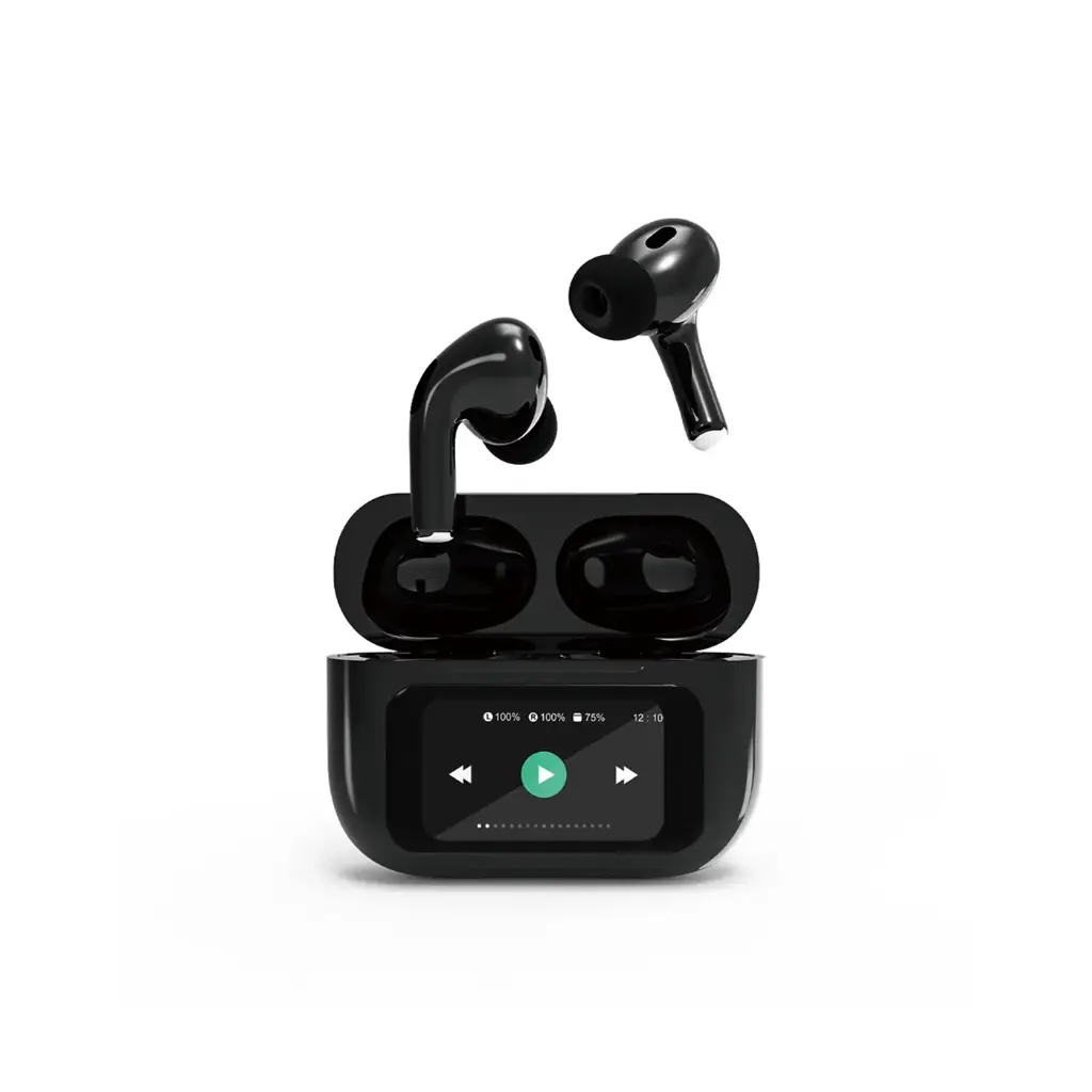 Gembird Earphones With Noise Cancelling and Display Black TWS-LCD-ANC-01BK
