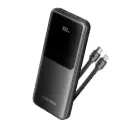Vention Power Bank 10000 mAh 22.5W with Data Cable Type-C and Lightning Black FHOB0