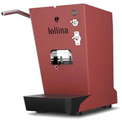 LolloCaffè Espresso Coffee Pod Machine Lollina+ Rosso Amaranto (40 Free Pods)
