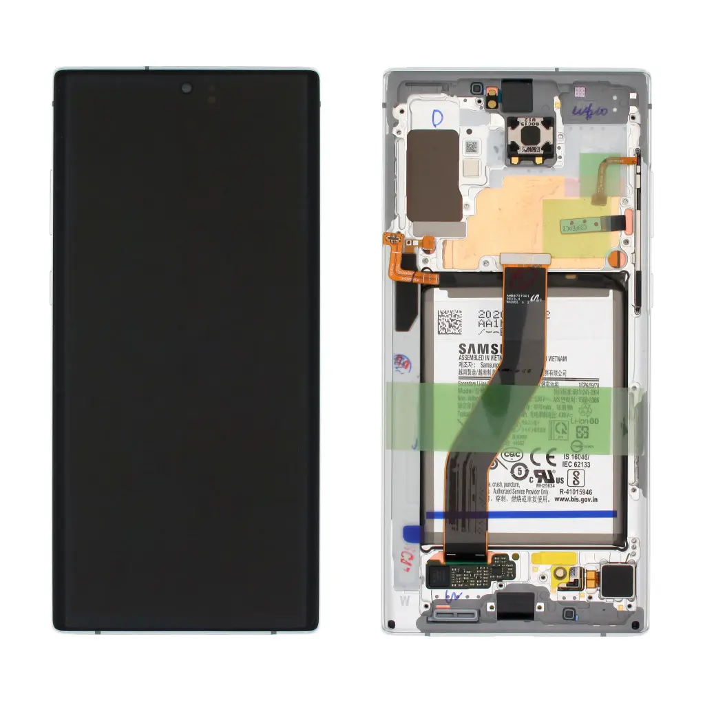 Samsung Display LCD Note 10 Plus SM-N975F Aura Glow Silver With Batteria GH82-20841C 