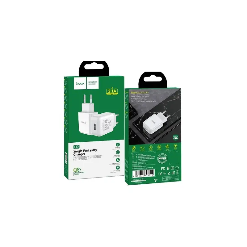 Hoco Charger USB 2.1A White N2